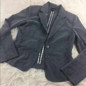 Star City Womens Blazer M Gray Jacket Career SW1